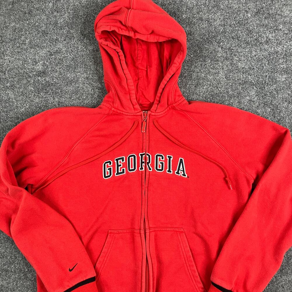Nike Georgia Bulldogs Hoodie‎ Youth Size L Red Full Zip NCAA College Team Jacket